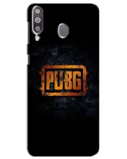 Чохол для Samsung Galaxy M30 (M305) з картинкою «PUBG — золотий логотип»