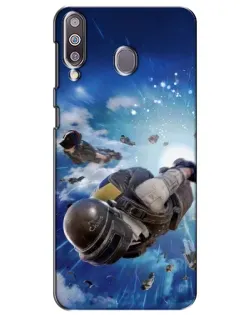 Чохол для Samsung Galaxy M30 (M305) з картинкою «Десант PUBG — стрибок»