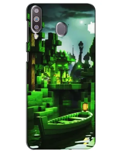 Чехол для Samsung Galaxy M30 (M305) с картинкой «Minecraft лесной пейзаж»