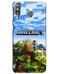 Чохол для Samsung Galaxy M30 (M305) з картинкою «Minecraft класичний світ»