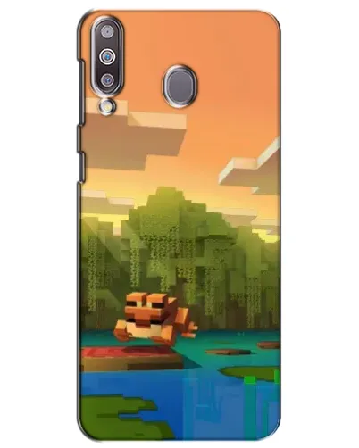 Чехол для Samsung Galaxy M30 (M305) с картинкой «Майнкрафт закат солнца»