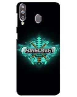 Чохол для Samsung Galaxy M30 (M305) з картинкою «Minecraft Diamond лого»