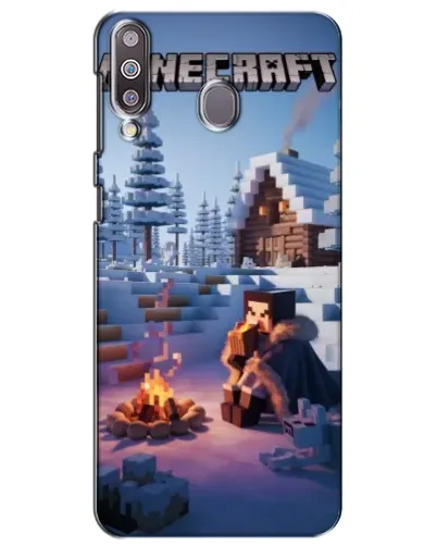 Чехол для Samsung Galaxy M30 (M305) с картинкой «Зимний Minecraft»