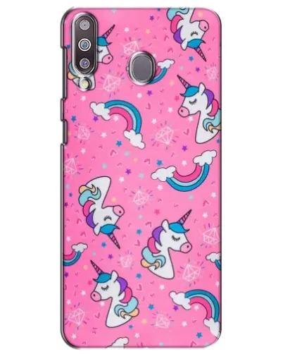 Чехол для Samsung Galaxy M30 (M305) с картинкой «Unicorn паттерн розовый»