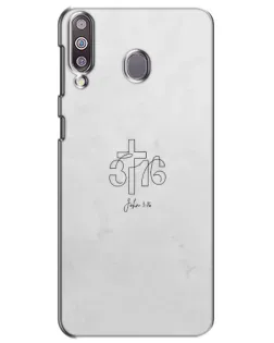 Чехол для Samsung Galaxy M30 (M305) с картинкой «Иоанна 3:16 Крест»