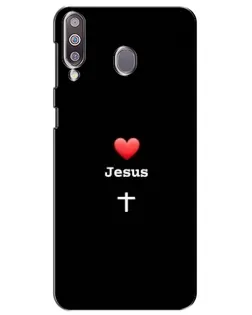 Чехол для Samsung Galaxy M30 (M305) с картинкой «Сердце - Jesus»