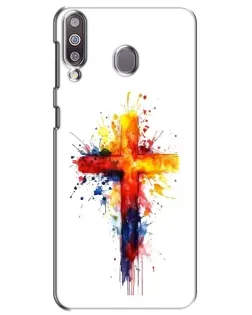 Чехол для Samsung Galaxy M30 (M305) с картинкой «Акварельный крест»
