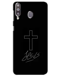 Чехол для Samsung Galaxy M30 (M305) с картинкой «Графический крест Jesus»