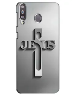 Чехол для Samsung Galaxy M30 (M305) с картинкой «Металлический крест Jesus»