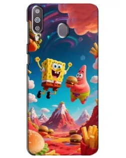 Чехол для Samsung Galaxy M30 (M305) с картинкой «Космический фастфуд»