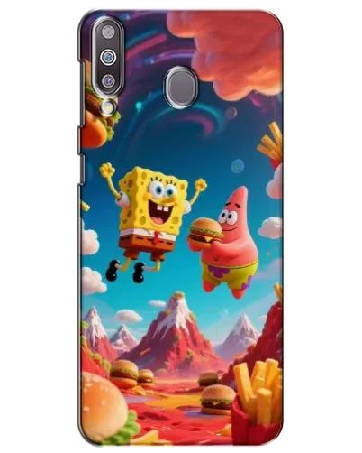Чехол для Samsung Galaxy M30 (M305) с картинкой «Космический фастфуд»