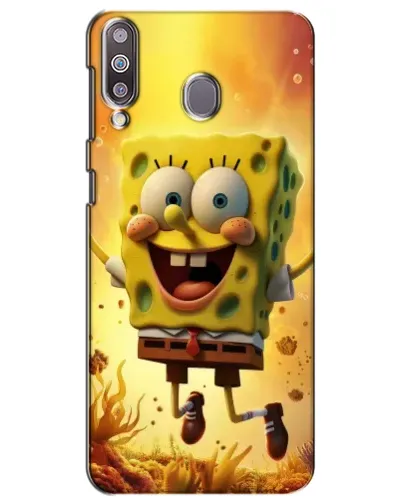 Чехол для Samsung Galaxy M30 (M305) с картинкой «Губка Боб прыгает»