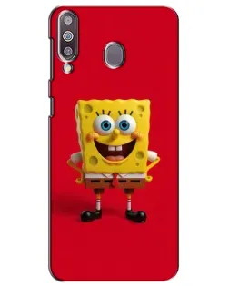 Чехол для Samsung Galaxy M30 (M305) с картинкой «Спанч Боб на красном»