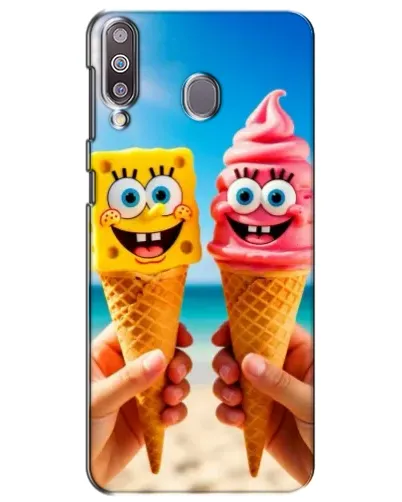 Чехол для Samsung Galaxy M30 (M305) с картинкой «Спанч Боб мороженое»
