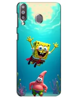 Чехол для Samsung Galaxy M30 (M305) с картинкой «Спанч Боб под водой»
