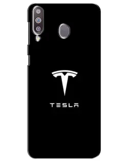 Чохол для Samsung Galaxy M30 (M305) з картинкою «Tesla White Logo»