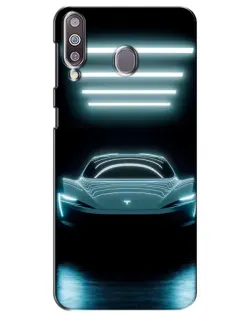 Чохол для Samsung Galaxy M30 (M305) з картинкою «Tesla в неоні»