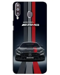 Чехол для Samsung Galaxy M30 (M305) с картинкой «Mercedes — белый карбон»