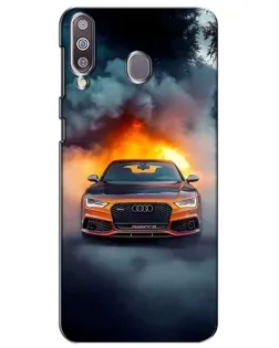 Чохол для Samsung Galaxy M30 (M305) з картинкою «Audi у вогняному диму»