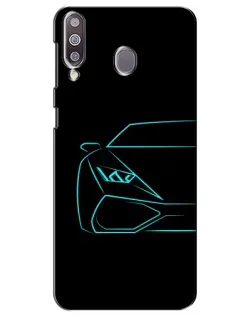 Чехол для Samsung Galaxy M30 (M305) с картинкой «Голубой силуэт Lamborghini» Чехол для Samsung Galaxy M30 (M305) с картинкой «Голубой силуэт Lamborghini»