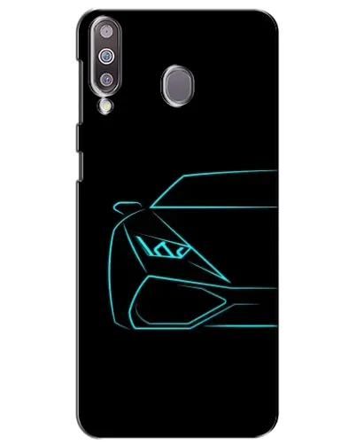Чехол для Samsung Galaxy M30 (M305) с картинкой «Голубой силуэт Lamborghini» Чехол для Samsung Galaxy M30 (M305) с картинкой «Голубой силуэт Lamborghini»