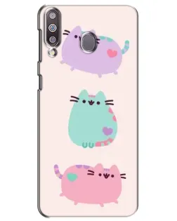 Чехол для Samsung Galaxy M30 (M305) с картинкой «Pusheen трио»