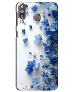 Чехол для Samsung Galaxy M30 (M305) с картинкой «Голубой цветочный каскад»