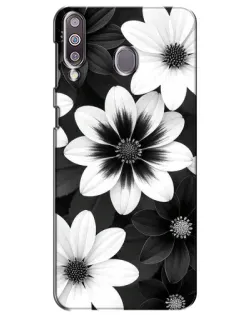 Чехол для Samsung Galaxy M30 (M305) с картинкой «Монохромные астры»