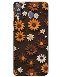 Чехол для Samsung Galaxy M30 (M305) с картинкой «Узор из маленьких подсолнухов»