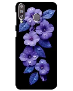 Чехол для Samsung Galaxy M30 (M305) с картинкой «Фиолетовые цветы с росою»