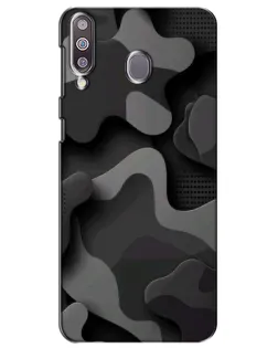 Чохол для Samsung Galaxy M30 (M305) з картинкою «Темний абстрактний камуфляж»