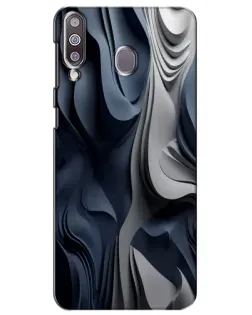 Чохол для Samsung Galaxy M30 (M305) з картинкою «Об'ємні сині складки»