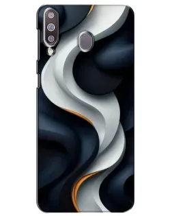 Чохол для Samsung Galaxy M30 (M305) з картинкою «Об'ємні чорно-білі стрічки»