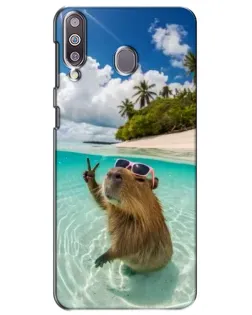 Чехол для Samsung Galaxy M30 (M305) с картинкой «Капибара на море»