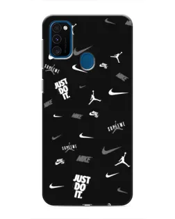 Чехол для Samsung Galaxy M30s (M307) с картинкой «Nike Black Pattern»