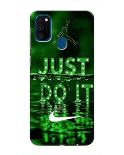 Чехол для Samsung Galaxy M30s (M307) с картинкой «Зеленый неоновый Nike»