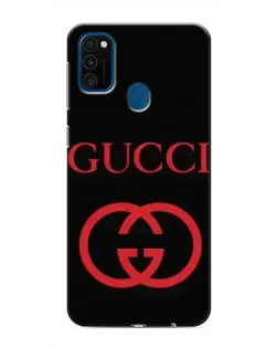 Чехол для Samsung Galaxy M30s (M307) с картинкой «Gucci — красный логотип»
