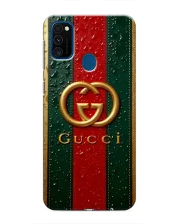 Чехол для Samsung Galaxy M30s (M307) с картинкой «Gucci — фирменная полоса и золото»