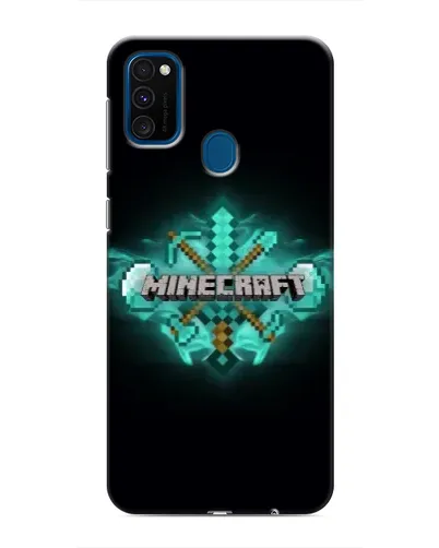 Чехол для Samsung Galaxy M30s (M307) с картинкой «Minecraft Diamond лого»