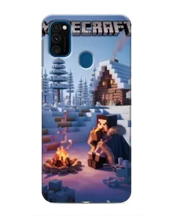 Чехол для Samsung Galaxy M30s (M307) с картинкой «Зимний Minecraft»