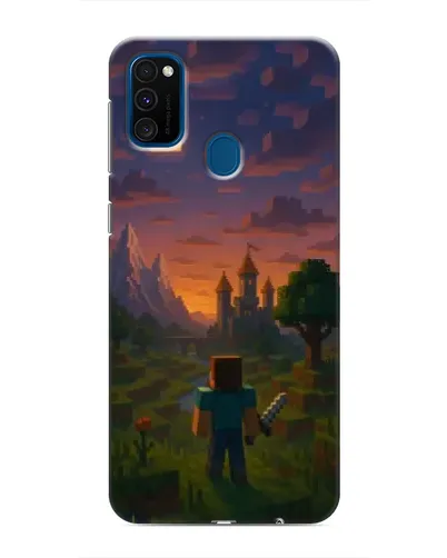 Чехол для Samsung Galaxy M30s (M307) с картинкой «Стив у башни»