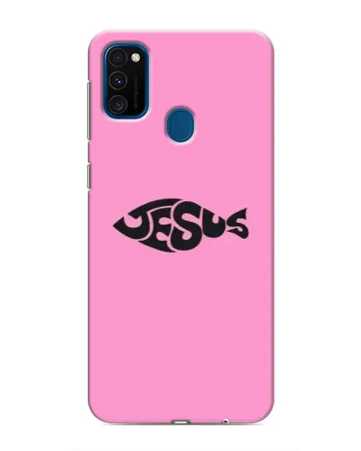 Чехол для Samsung Galaxy M30s (M307) с картинкой «Розовый символ  Jesus»