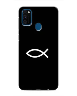 Чехол для Samsung Galaxy M30s (M307) с картинкой «Символ рыбы Jesus»
