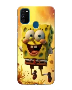 Чехол для Samsung Galaxy M30s (M307) с картинкой «Губка Боб прыгает»