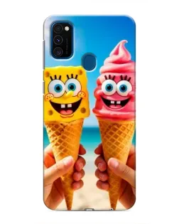 Чехол для Samsung Galaxy M30s (M307) с картинкой «Спанч Боб мороженое»