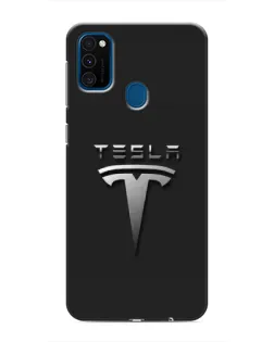 Чехол для Samsung Galaxy M30s (M307) с картинкой «Стальной логотип Tesla» Чехол для Samsung Galaxy M30s (M307) с картинкой «Стальной логотип Tesla»