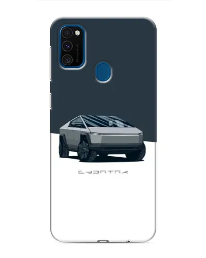Чехол для Samsung Galaxy M30s (M307) с картинкой «Серебристый Cybertruck Tesla»