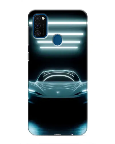 Чехол для Samsung Galaxy M30s (M307) с картинкой «Tesla в неоне»