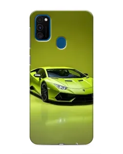 Чехол для Samsung Galaxy M30s (M307) с картинкой «Салатовый Lamborghini Huracan»