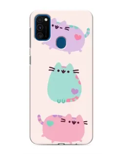 Чехол для Samsung Galaxy M30s (M307) с картинкой «Pusheen трио»
